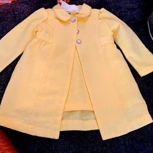 Yellow two piece dress